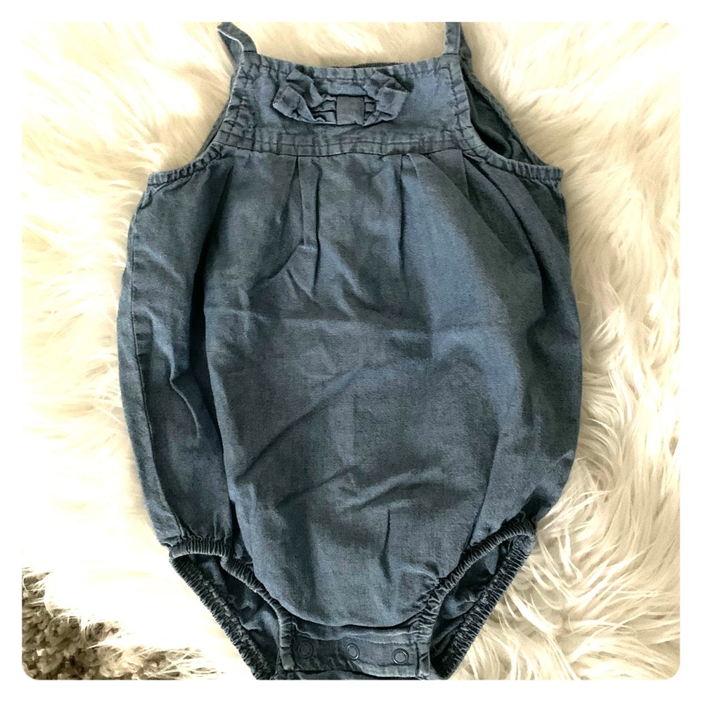Chambray Baby Girl Bubble